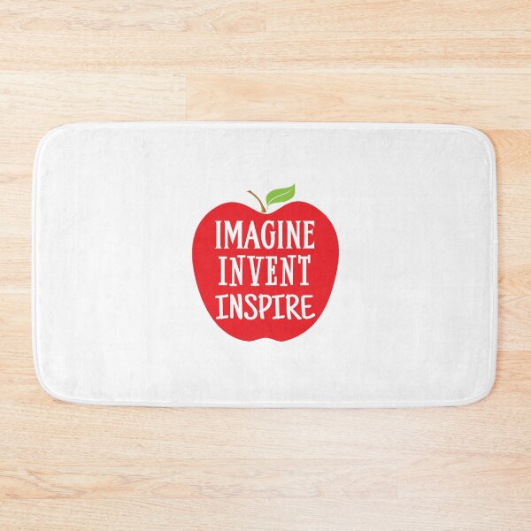 Item preview, 'Imagine Invent Inspire' (White) designed and sold by The Button Gal.