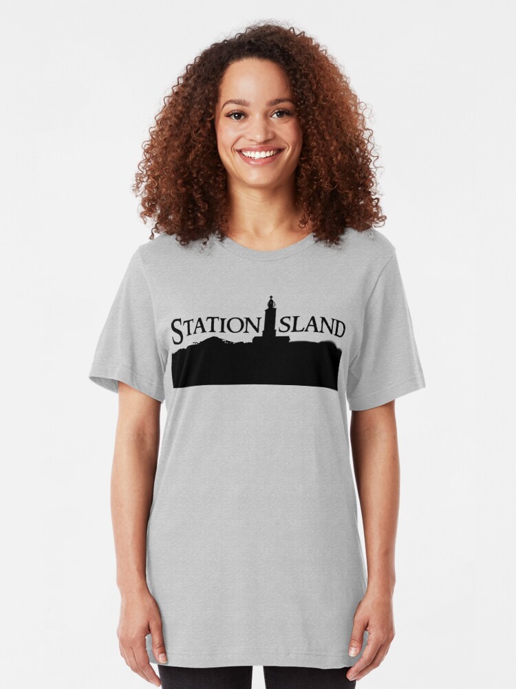 Alternate view of Station Island - Logo Black Slim Fit T-Shirt