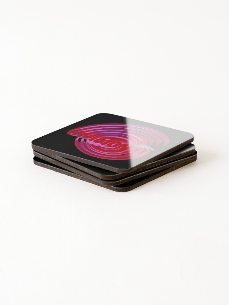 Thumbnail 4 of 5, Coasters (Set of 4), VISION 3D ROSE designed and sold by CharlieCreator.