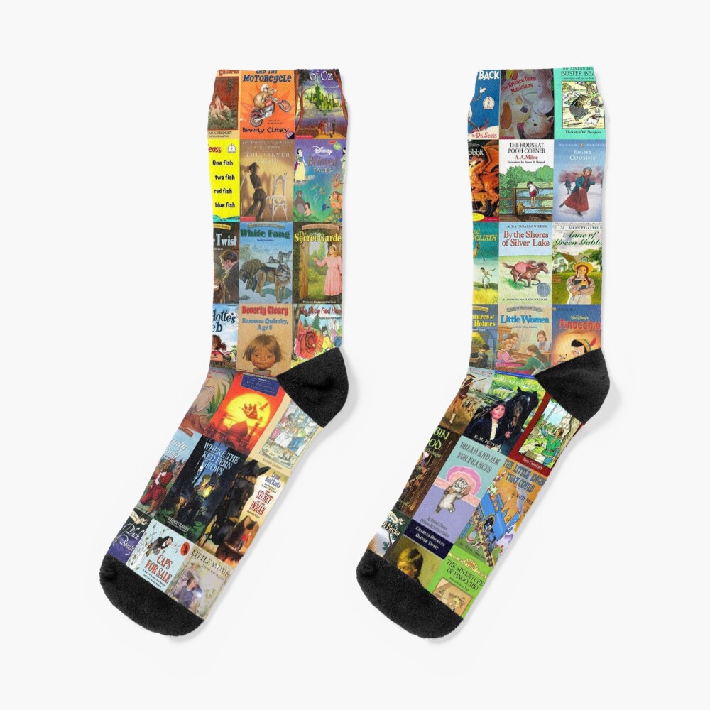 "Children's Books" Socks for Sale by MontageMadness Redbubble
