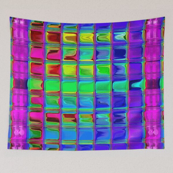 Item preview, Rainbow Stained Glass Checkerboard Pattern designed and sold by Dator-Abstracts.