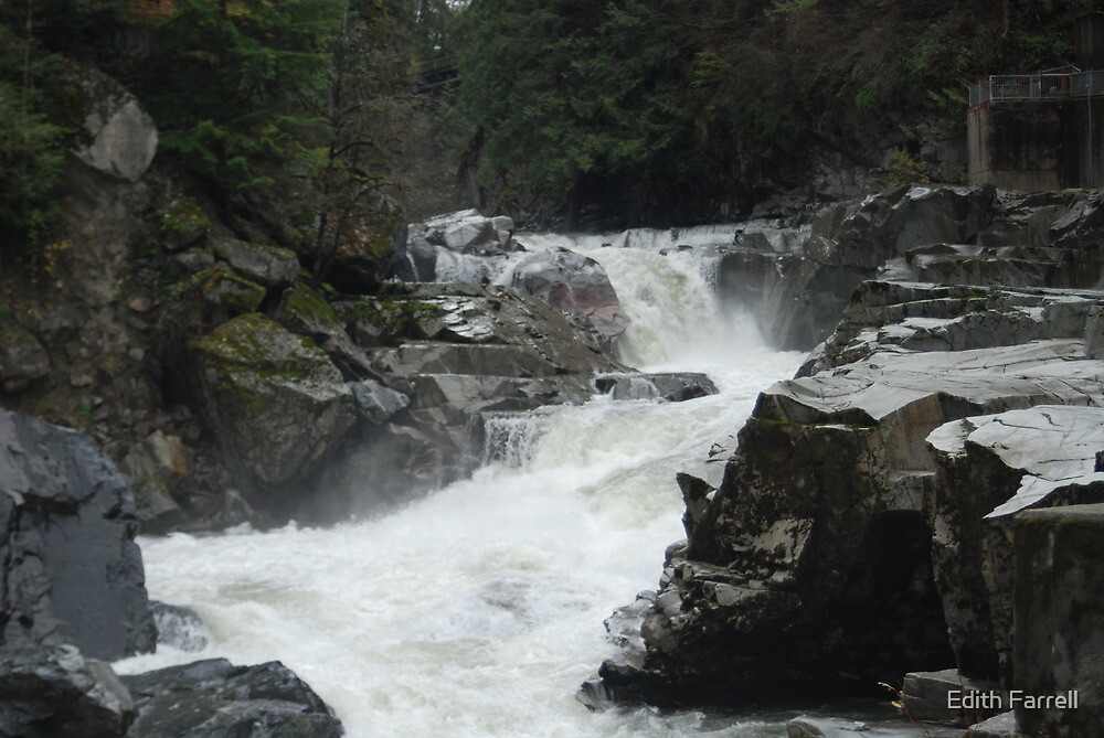 "Granite Falls Waterfall In Fall" by Edith Farrell Redbubble