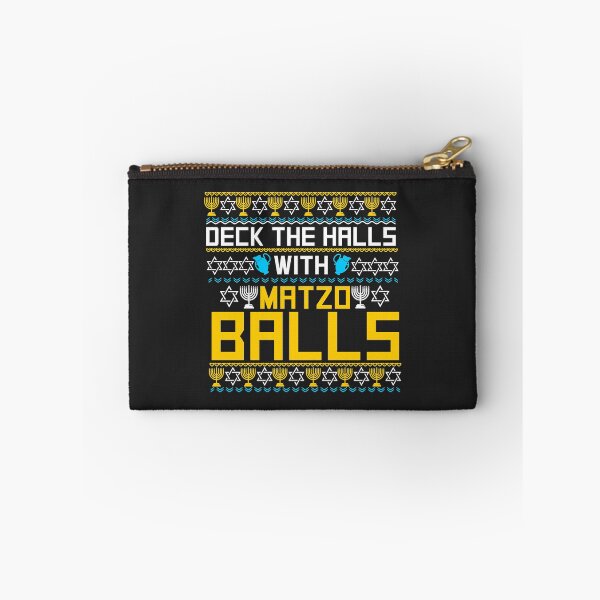 Item preview, Deck The Halls with Matzo Balls funny jew ish Hanukkah gift designed and sold by hadleydesigns.