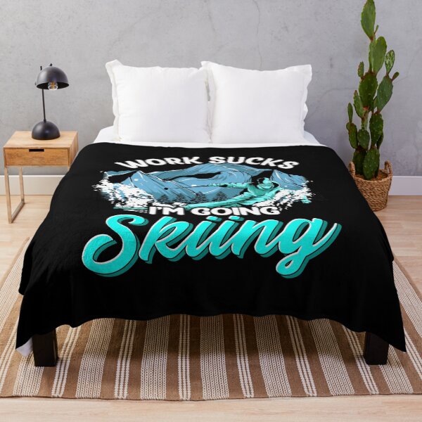 Item preview, Work Sucks I'm Going Skiing Funny Skier Vacation designed and sold by perfectpresents.