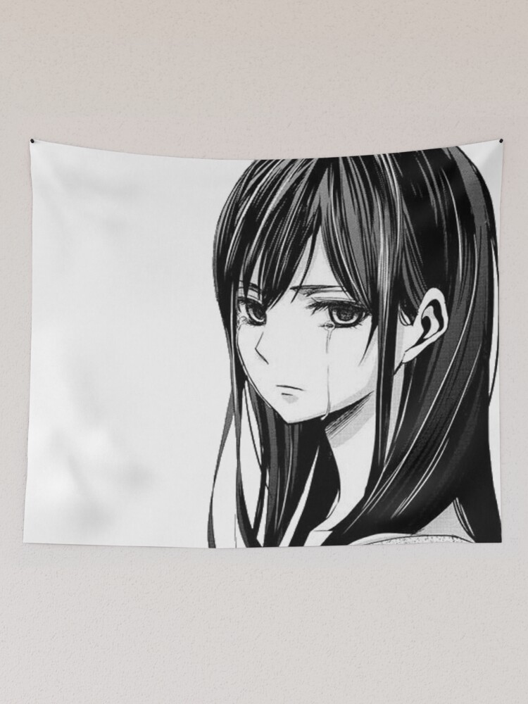 Sad Anime girl Greeting Card for Sale by WittyMillennial