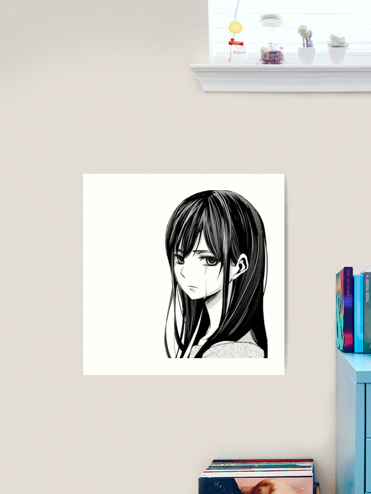 Sad Anime girl Greeting Card for Sale by WittyMillennial