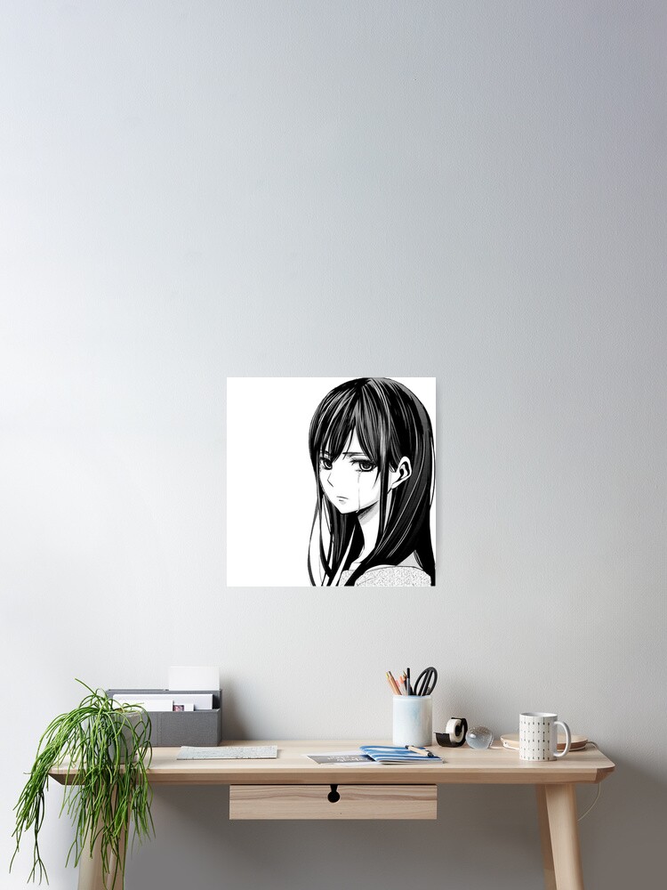 Sad Anime girl Greeting Card for Sale by WittyMillennial