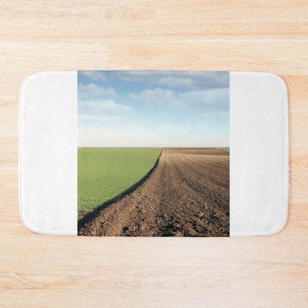 Item preview, plowed field and young green wheat autumn landscape agriculture designed and sold by goceris.