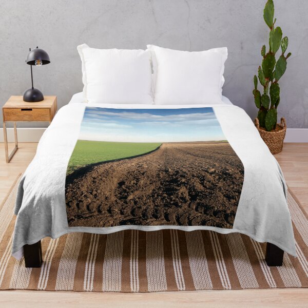 Item preview, plowed field and young green wheat autumn landscape agriculture designed and sold by goceris.