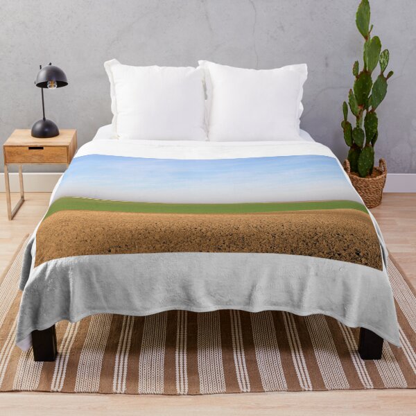 Item preview, plowed field and young green wheat sunny autumn day agriculture designed and sold by goceris.