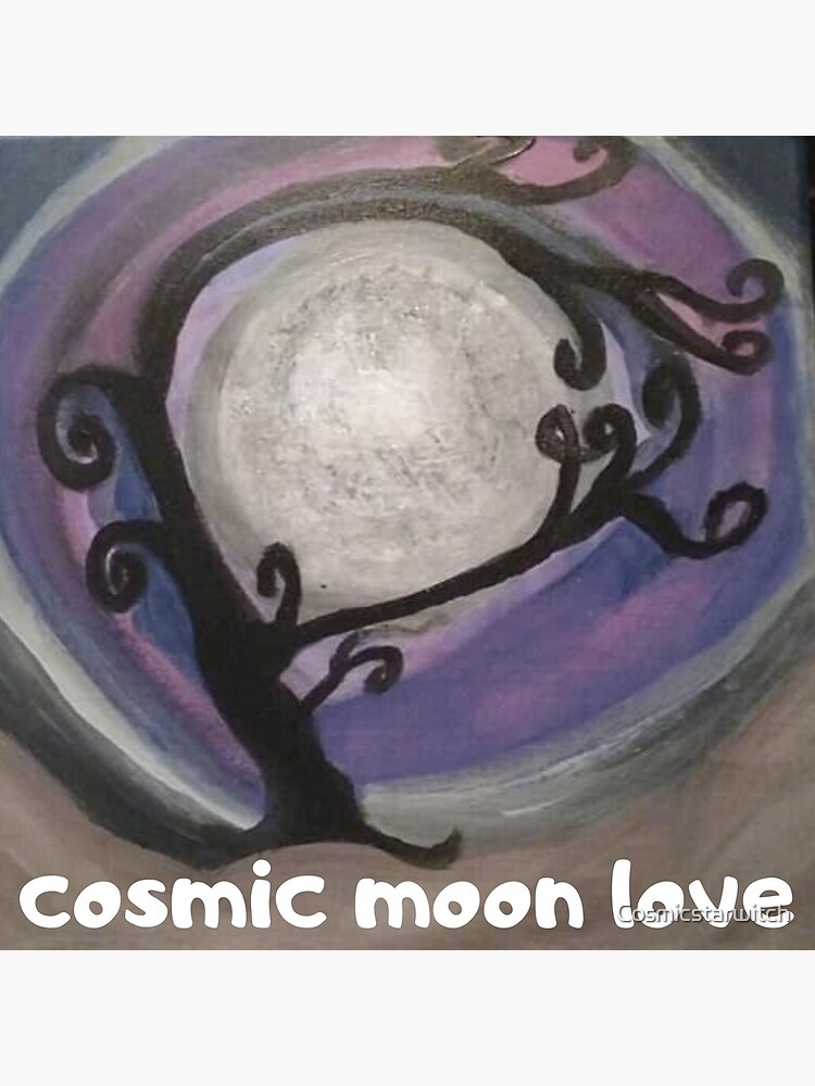 COSMIC GALAXY MOON (ACRYLIC PAINTING) by Cosmicstarwitch
