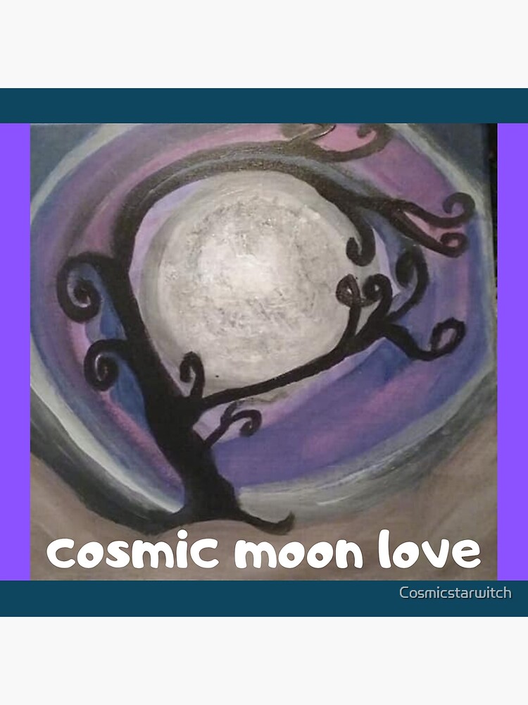 COSMIC GALAXY MOON (ACRYLIC PAINTING) by Cosmicstarwitch