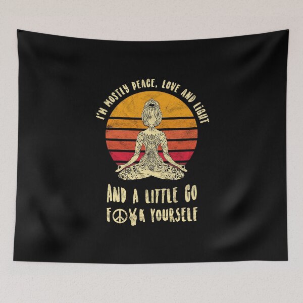 Item preview, Yoga Tattoo I'm Mostly Peace Love And Light - Zen design designed and sold by A-Fashion.