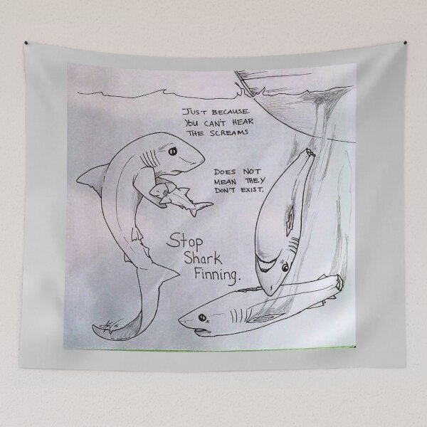 Item preview, Stop Shark Finning - Go Vegan! designed and sold by WittyMillennial.
