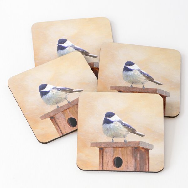 Item preview, Chickadee on Birdhouse designed and sold by alpendesigns.
