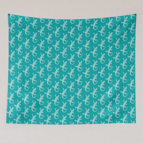 Item preview, Gecko Aboriginal Art on teal designed and sold by MagentaRose.