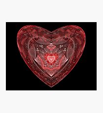 Ruby Glass Heart Photographic Print