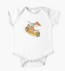 Surfender Känguru und Freunde Baby Body Kurzarm