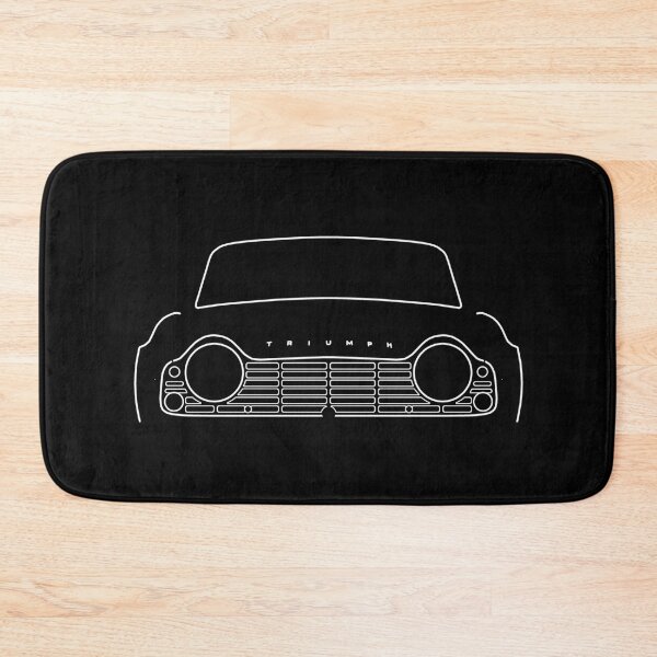 Item preview, Triumph TR4 classic car white outline graphic designed and sold by soitwouldseem.