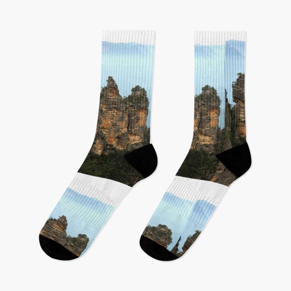 Item preview, Blue Mountains National Park, Echo Point, Three Sisters Rock, Outside Sydney Australia designed and sold by Sharon Schwalbe.