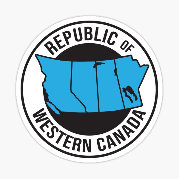 Wexit Republic of Western Canada Separation Alberta Manitoba Saskatchewan British Columbia HD High Quality Online Store Sticker