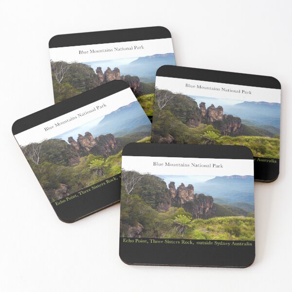 Item preview, Blue Mountains National Park, Echo Point, Three Sisters Rock, Outside Sydney Australia Poster designed and sold by Sharon Schwalbe.