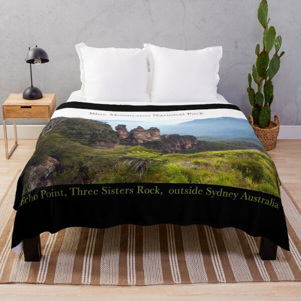 Item preview, Blue Mountains National Park, Echo Point, Three Sisters Rock, Outside Sydney Australia Poster designed and sold by Sharon Schwalbe.