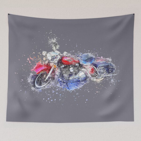 Item preview, Motorcycle Cruiser Watercolor Artwork designed and sold by wravelo.