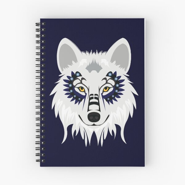 Item preview, Grey and White Wolf on Navy designed and sold by FHPen.