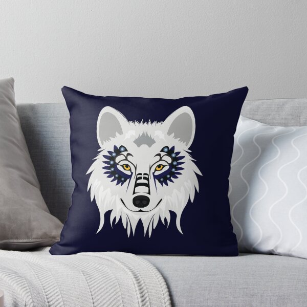 Item preview, Grey and White Wolf on Navy designed and sold by FHPen.