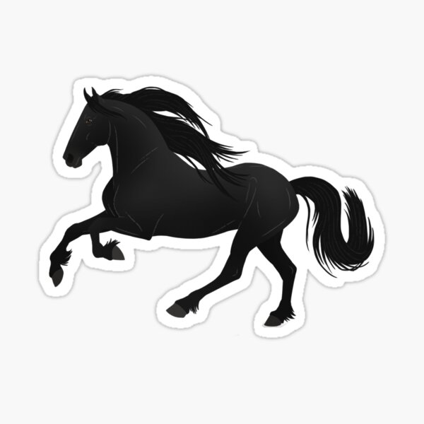 Item preview, Galloping Friesian - Equine Rampaige designed and sold by equinerampaige.