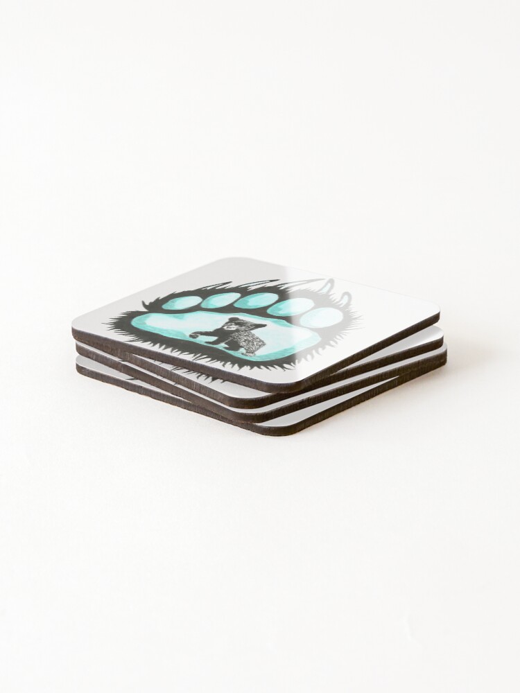 Thumbnail 4 of 5, Coasters (Set of 4), Totem bear designed and sold by Crea-RiBo.
