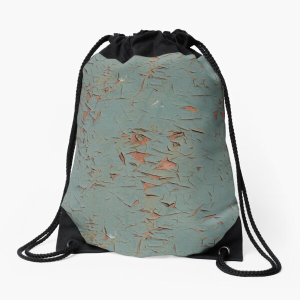 Old blue paint Drawstring Bag