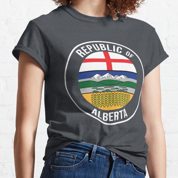 Wexit Republic of Alberta Separation Western Canada Separatist Movement black background HD High Quality Online Store Classic T-Shirt