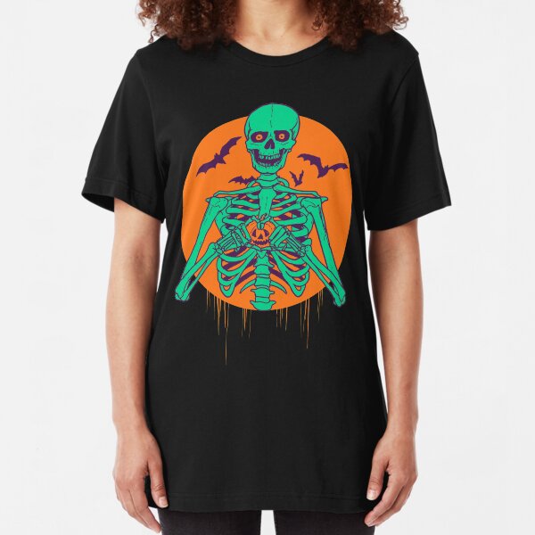 I Love Halloween Slim Fit T-Shirt