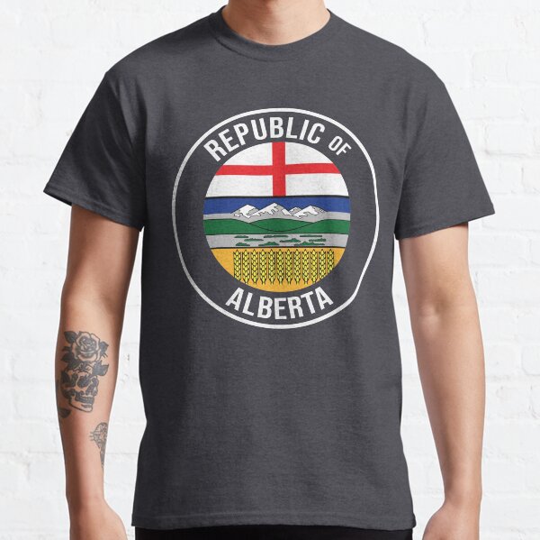 Wexit Republic of Alberta Separation Western Canada Separatist Movement blue background HD High Quality Online Store Classic T-Shirt