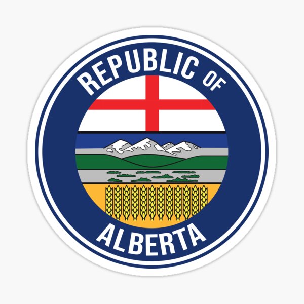 Wexit Republic of Alberta Separation Western Canada Separatist Movement blue background HD High Quality Online Store Sticker