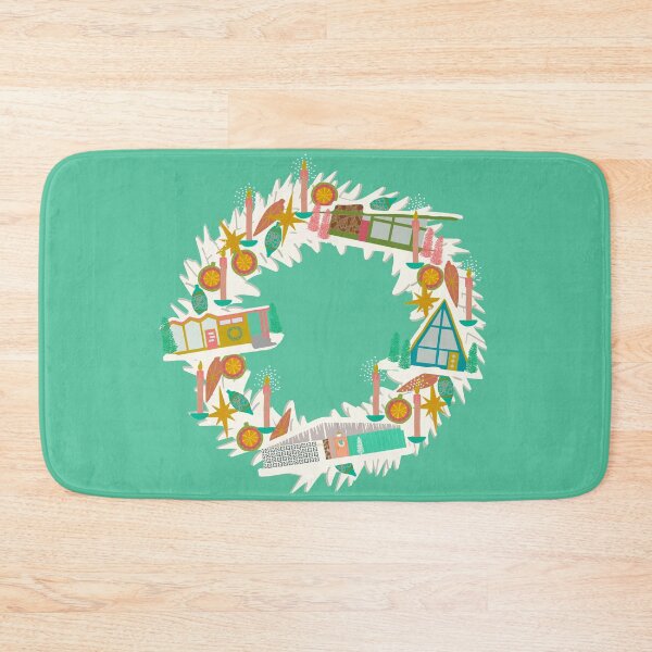 Item preview, Mid Century Modern Miniature House Collection Christmas Wreath designed and sold by jenbucheli.
