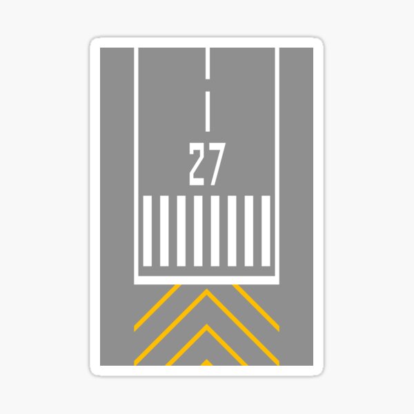 Threshold RWY 27 Sticker