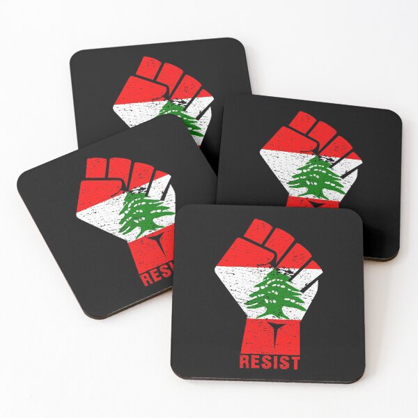 Item preview, Lebanon Flag Lebanese Revolution Protest March Resist Fist Gift designed and sold by theshirtinator.