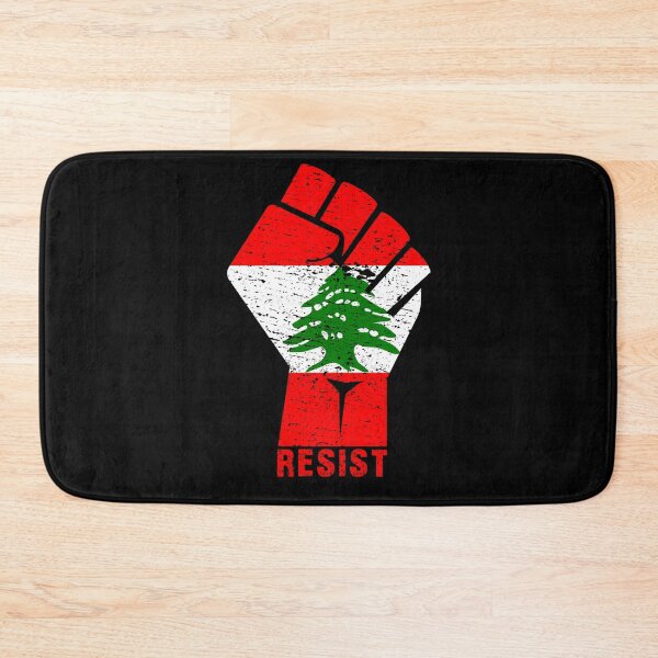 Item preview, Lebanon Flag Lebanese Revolution Protest March Resist Fist Gift designed and sold by theshirtinator.