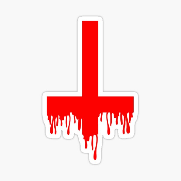 Bleeding red cross Sticker