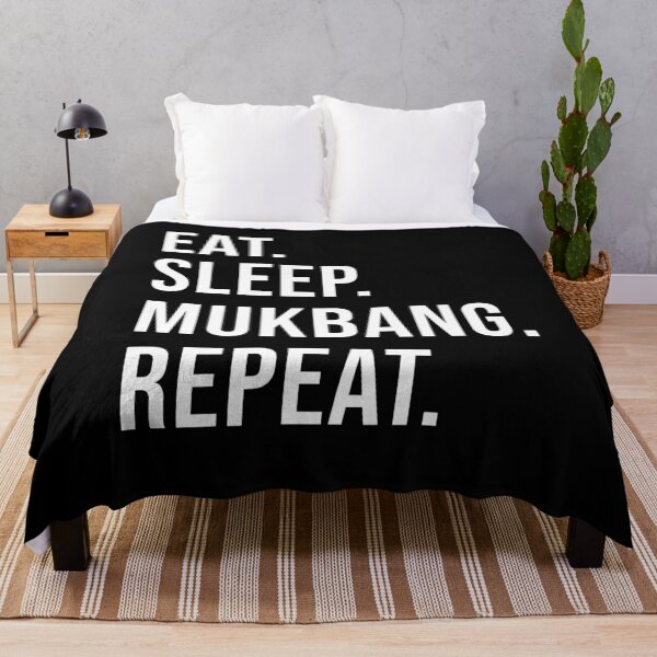 Item preview, Eat Sleep Mukbang Repeat Korean Eating Show Food Lover Spicy T-Shirt designed and sold by JoDesignLab.