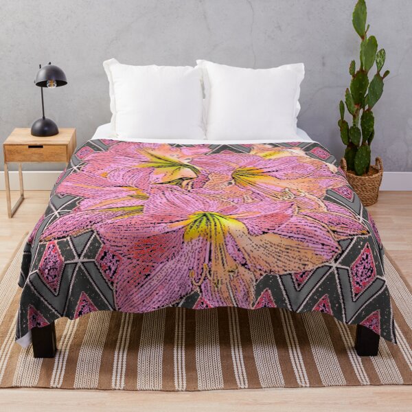 Item preview, PINK AMARYLLIS PATRÓN GEOMÉTRICO FLORAL ARTE GRÁFICO designed and sold by sharlesart.