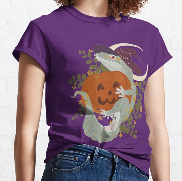 Leopard Gecko and Jack-O-Lantern Classic T-Shirt