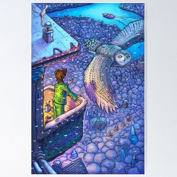 Item preview, Snowy Owl Night Visit designed and sold by Marko Mancic.