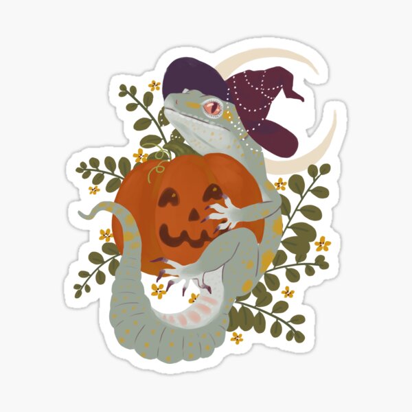 Item preview, Leopard Gecko and Jack-O-Lantern designed and sold by Paige Penrose.