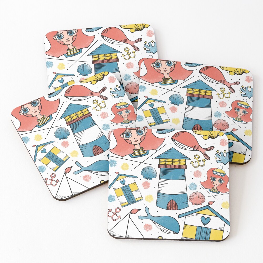 Item preview, Coasters (Set of 4) designed and sold by LittleFacePrint.