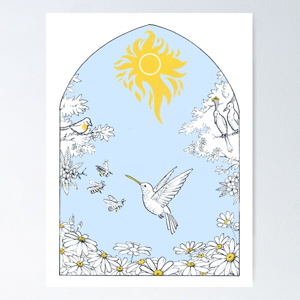 Item preview, Boda del colibrí - Inktober designed and sold by jennomat.