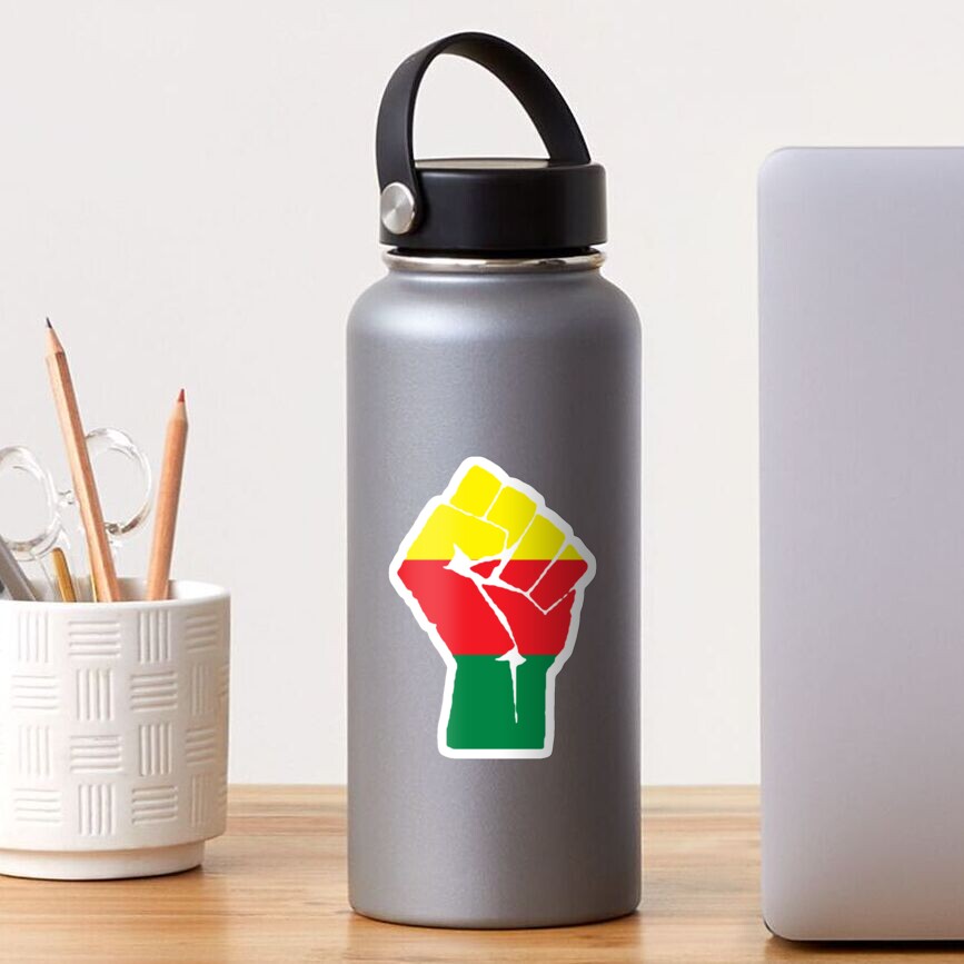 "Resist Fist PYD Rojava Flag" Sticker by brizodesign | Redbubble